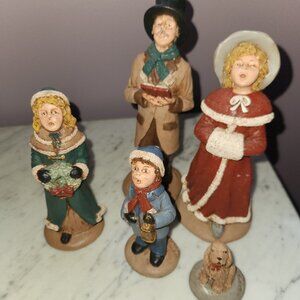 Vintage 1992 Christmas Caroler Figurines – Set of  4 + Dog 🎄